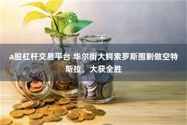 a股杠杆交易平台 华尔街大鳄索罗斯围剿做空特斯拉，大获全胜