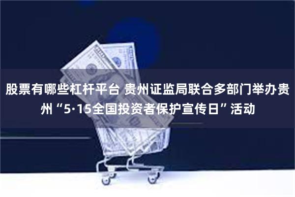 股票有哪些杠杆平台 贵州证监局联合多部门举办贵州“5·15全国投资者保护宣传日”活动